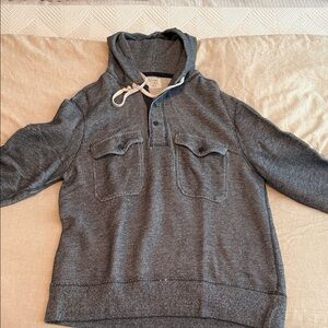 J. Crew Charcoal Hooded Sweatshirt